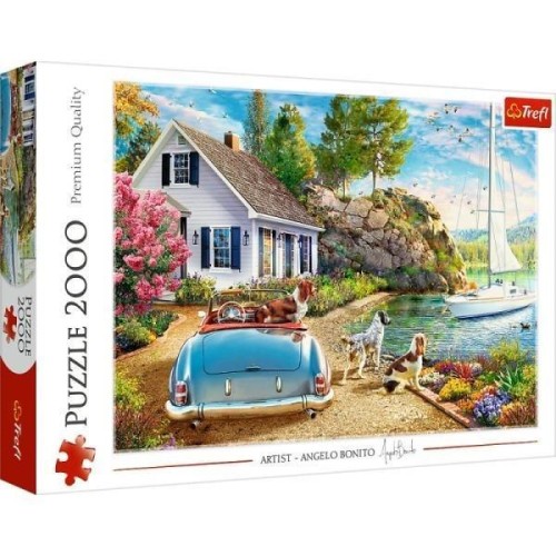 Puzzle 2000 Wakacyjna przystań TREFL, Trefl