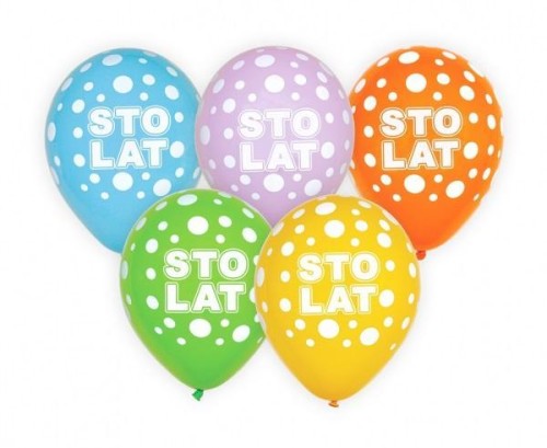 Balony Sto Lat 5szt