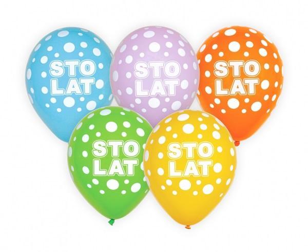 Balony Sto Lat 5szt