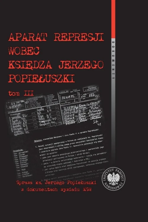 Aparat represji wobec księdza J. Popiełuszki T.3