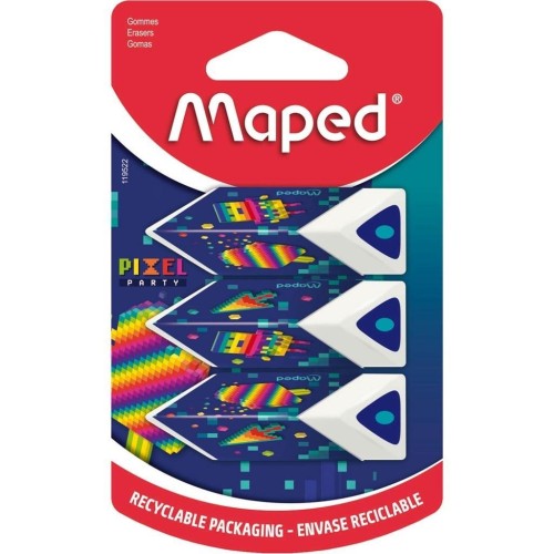 Gumka Pixel Pyramid 3szt MAPED, Maped