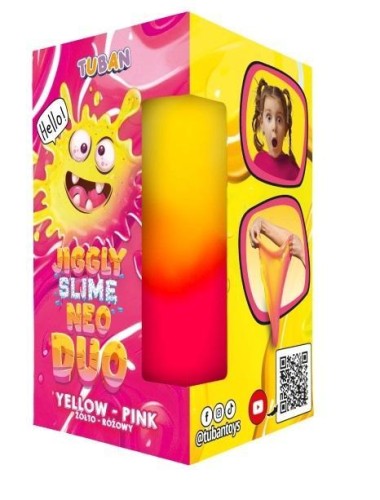 Jiggly Slime Neo Duo żółto-różowy 430g, Tuban