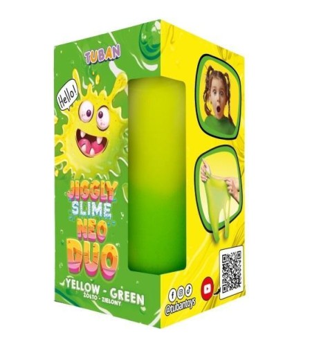 Jiggly Slime Neo Duo żółto-zielony, Tuban