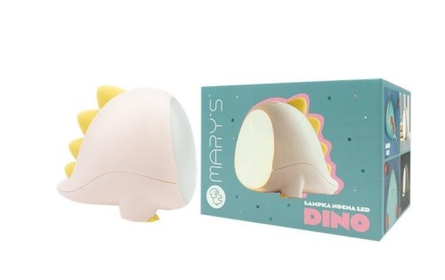 Lampka nocna LED dino różowy, Mary's
