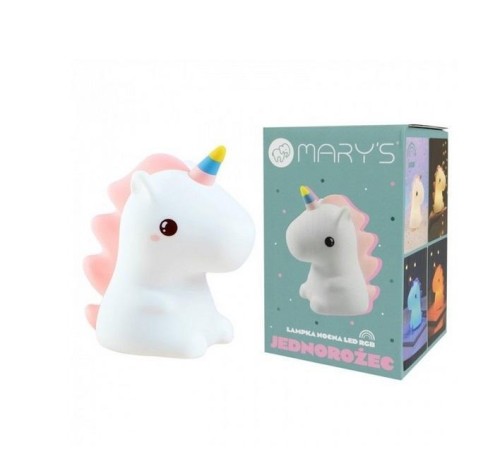 Lampka nocna LED RGB jednorożec, Mary's