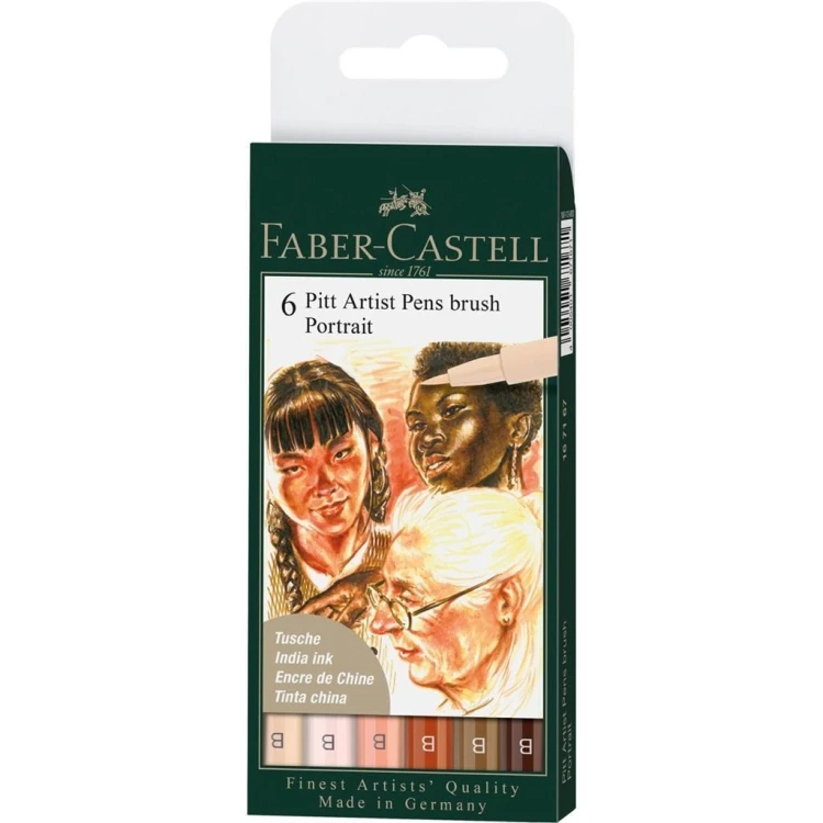 Pisaki Pitt Artist Pen 6szt FABER CASTELL