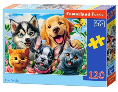 Puzzle 120 Pets Selfie CASTOR, Castorland