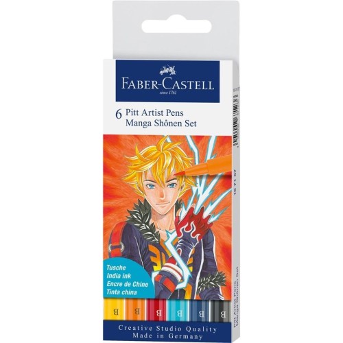 Pisaki Artist Pen Manga Shonen 6szt FABER CASTELL