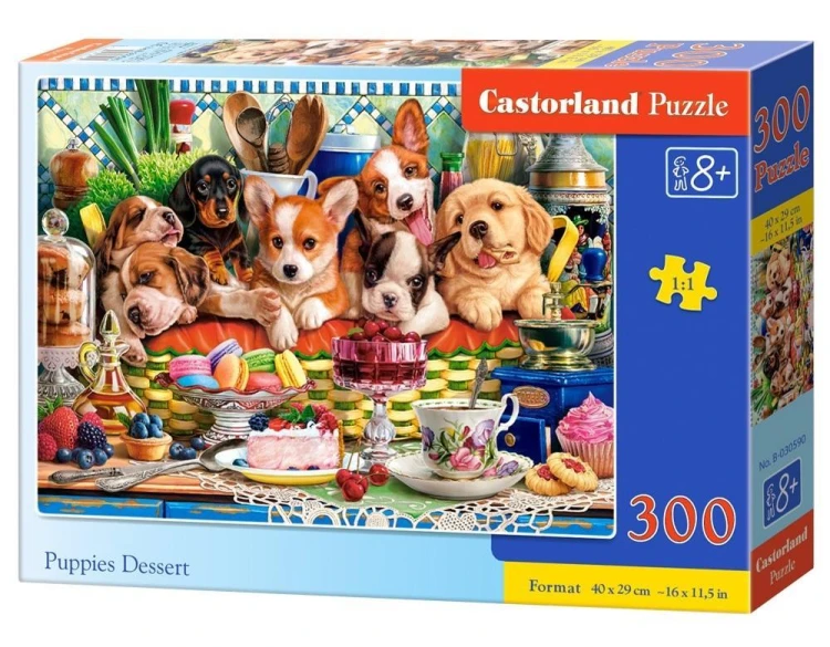 Puzzle 300 Puppies Dessert CASTOR, Castorland