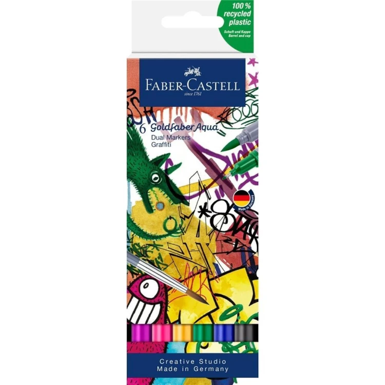Pisak akwarelowy Goldfaber Aqua 6szt FABER CASTELL