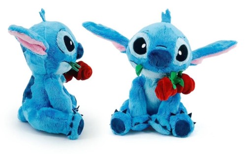 Disney maskotka pluszowa Stitch z różą 25cm, Simba