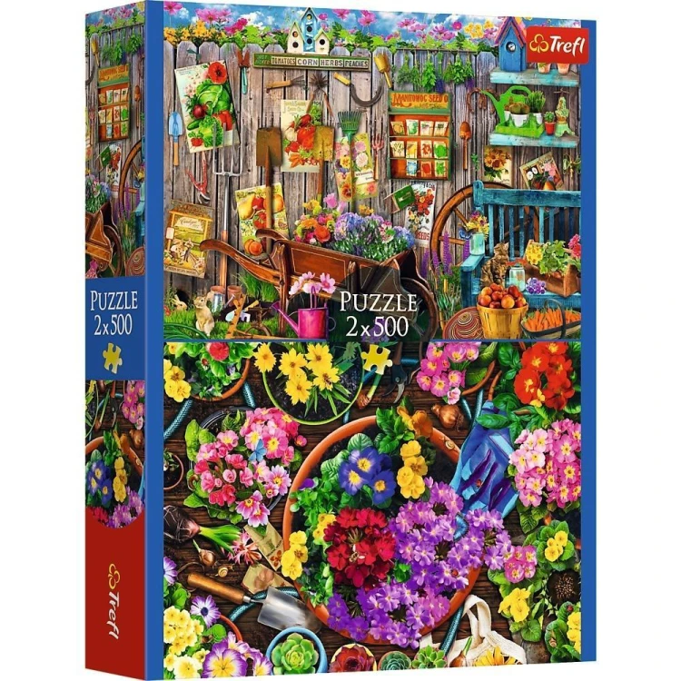 Puzzle 2x500 Prace w ogrodzie TREFL, Trefl