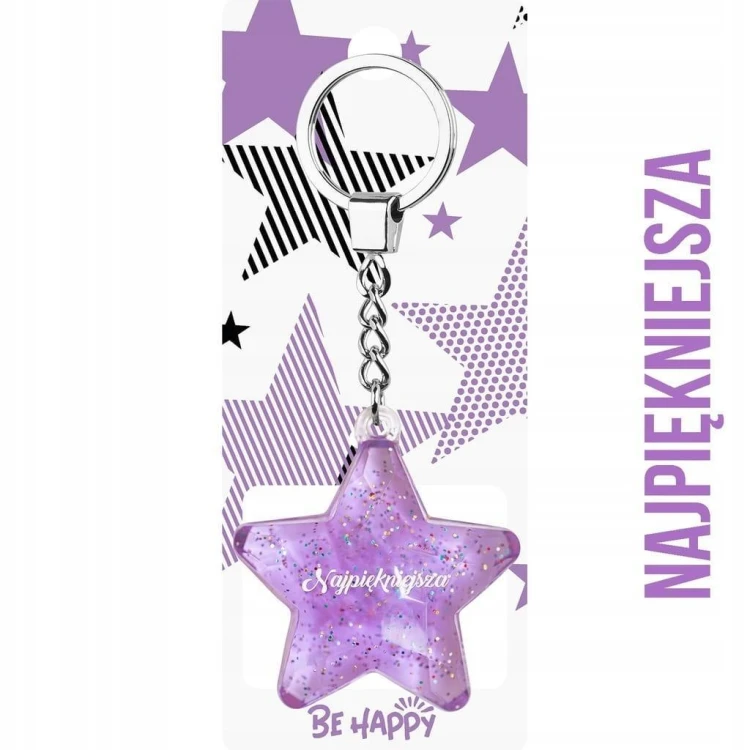Brelok gwiazdka Najpiękniejsza, Be-Happy Gifts