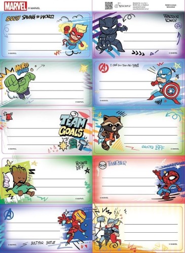 Naklejki na zeszyty pasek Avengers, Beniamin