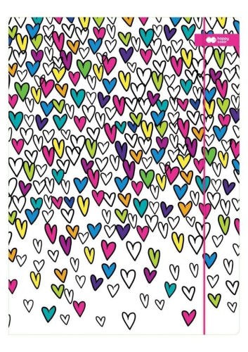 Teczka z gumką A4 My Love biała HAPPY COLOR, GDD