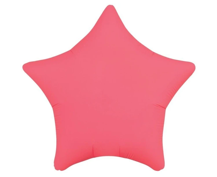Balon foliowy Gwiazda fluor czerwony 46cm