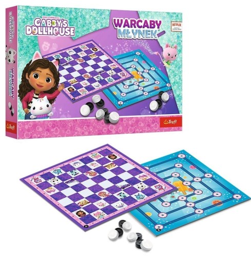 Warcaby i Młynek Gabby's Dollhouse TREFL, Trefl