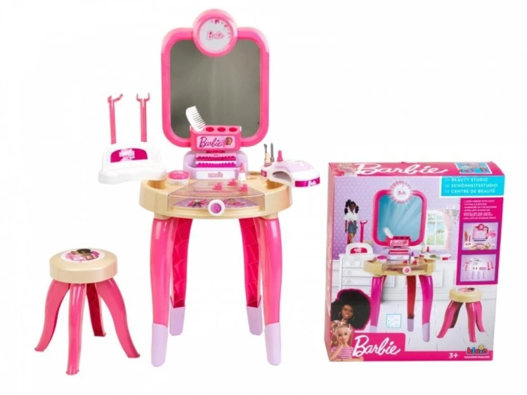 Toaletka Barbie z lampą do paznokci hybrydowych