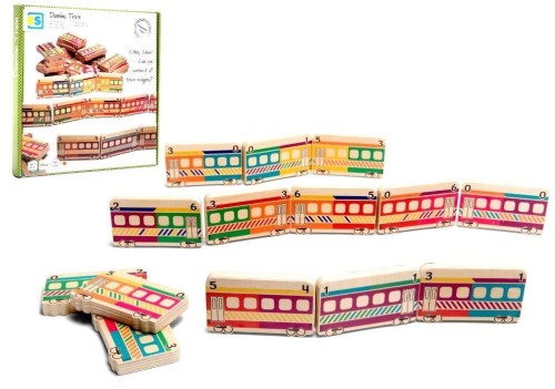 BS toys drewniany pociąg domino, Pro Kids