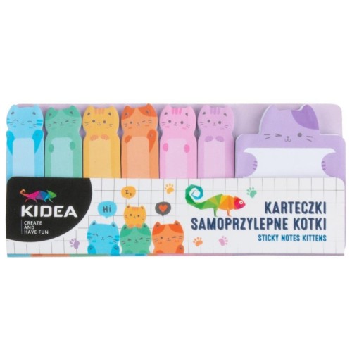 Karteczki samoprzylepne Kotki KIDEA, DERFORM