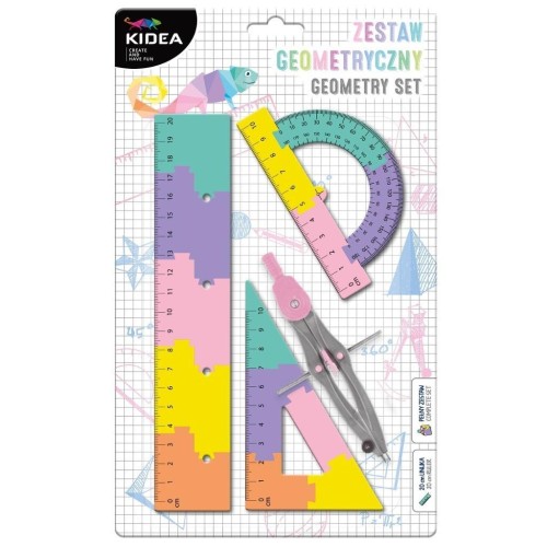 Zestaw geometryczny puzzle 20cm 4el KIDEA, DERFORM