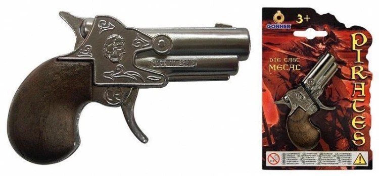 Mały metalowy pistolet pirata, Gonher