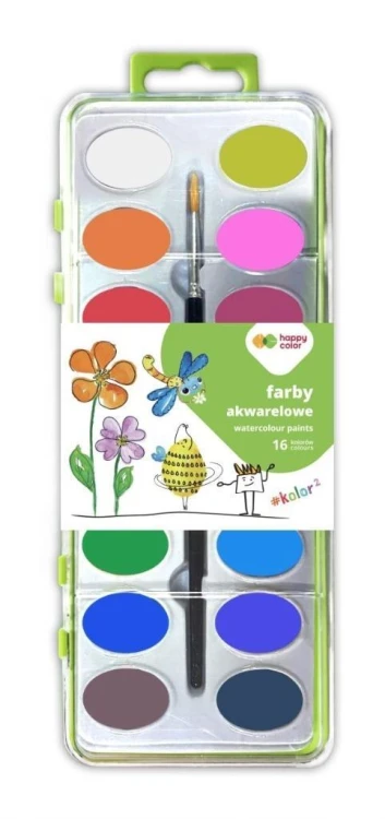 Farby akwarelowe Premium 12kolorów HAPPY COLOR