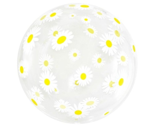 Balon Aqua kryształowy stokrotki 51cm