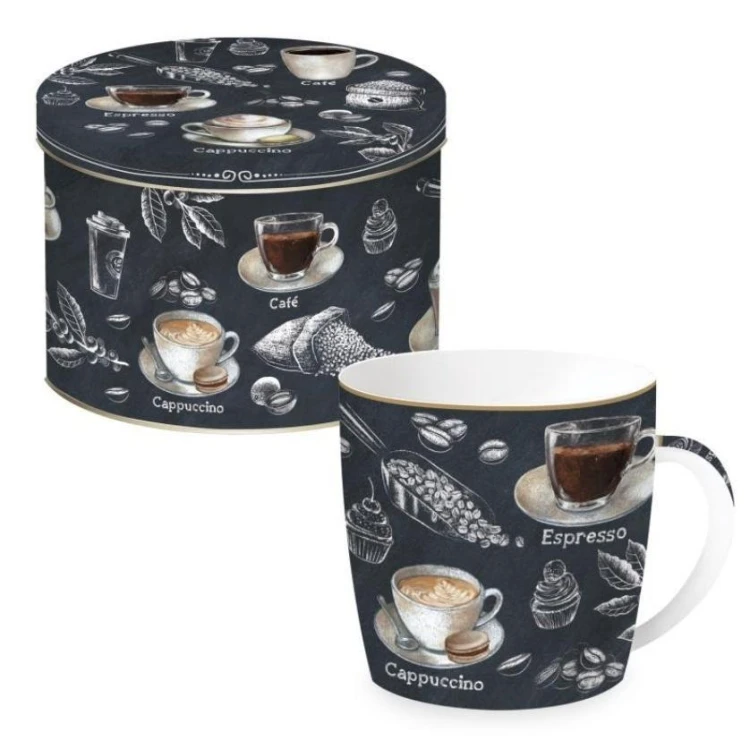 Kubek porcelanowy w ozdobnej puszce 350ml