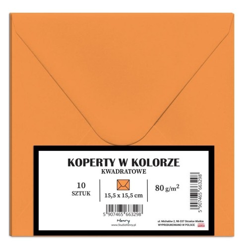 Koperty KW pomarańczowe 10szt, Henry