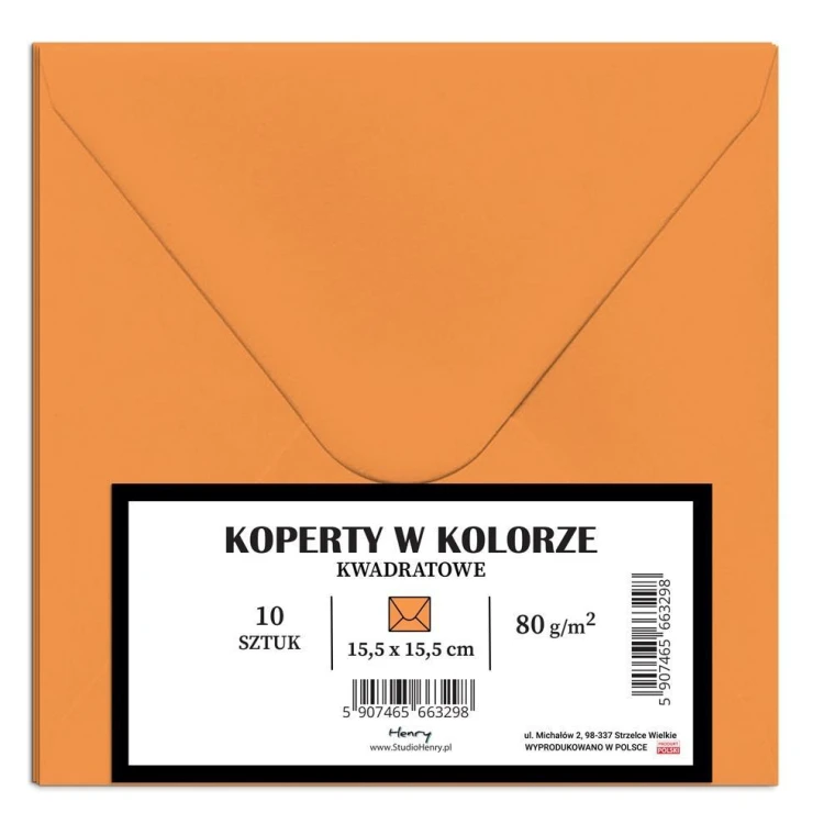 Koperty KW pomarańczowe 10szt, Henry