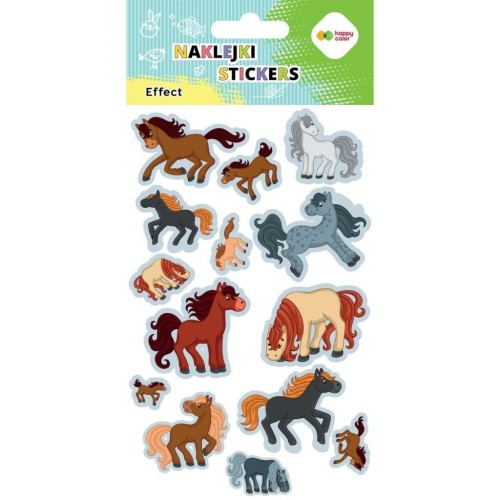 Naklejki Horses 10x20cm HAPPY COLOR, GDD