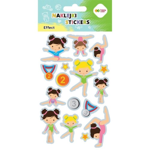 Naklejki Gymnastics 10x20cm HAPPY COLOR, GDD