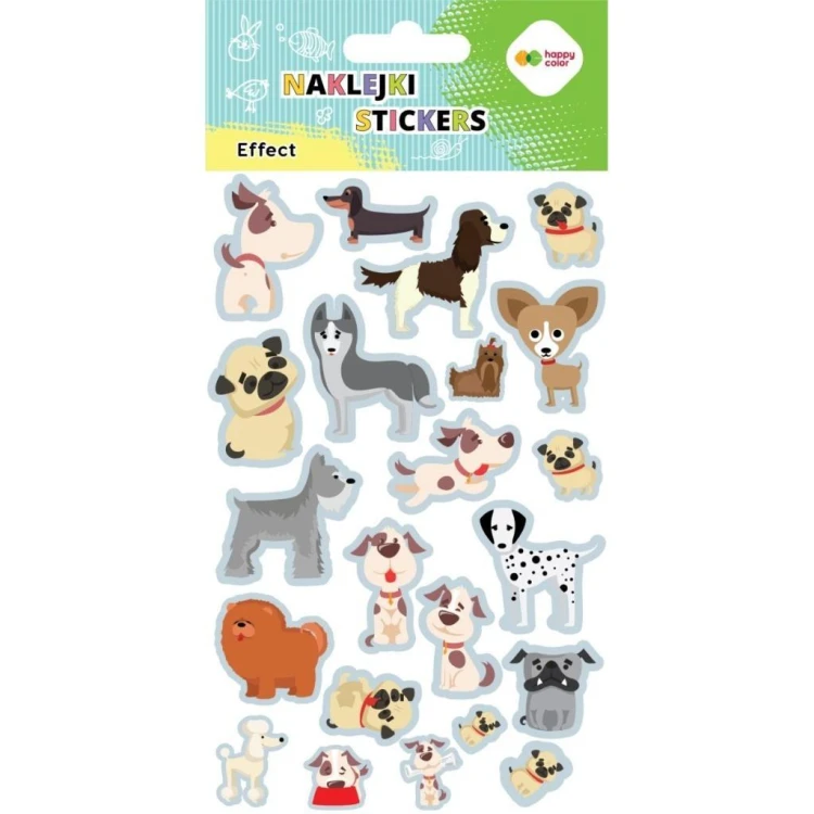 Naklejki Dogs 10x20cm HAPPY COLOR, GDD