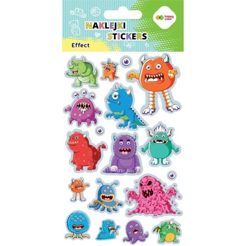 Naklejki Monsters 10x20cm HAPPY COLOR, GDD