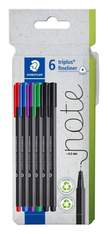Cienkopis Triplus 6 kolorów 0,3mm, Staedtler