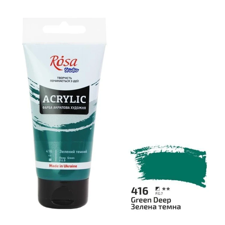 Farba akrylowa deep green 416 75ml, Rosa
