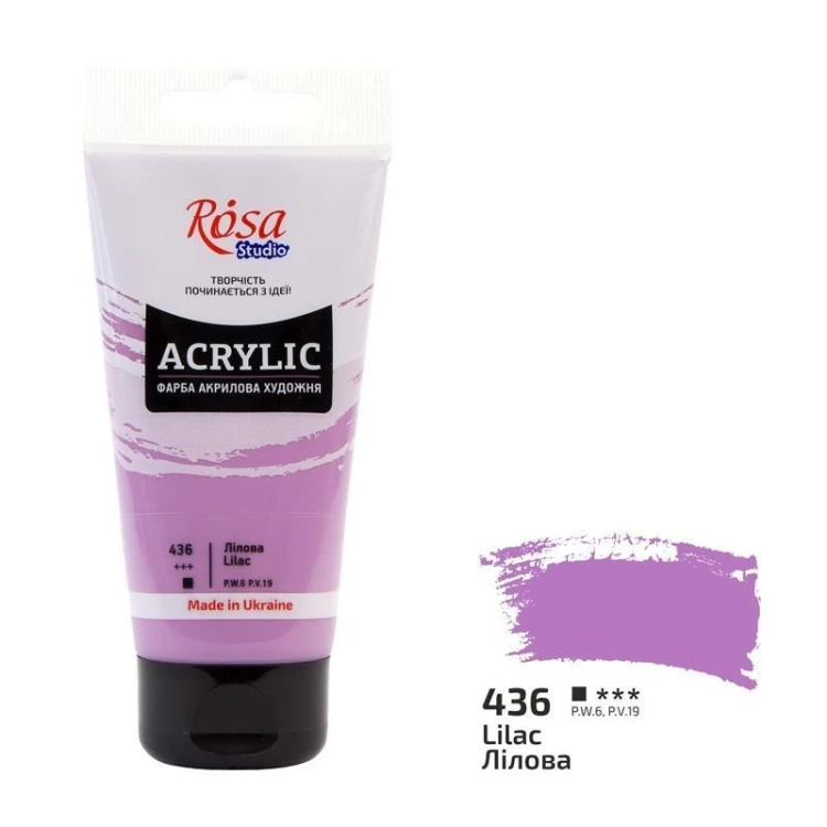 Farba akrylowa lilac 436 75ml, Rosa