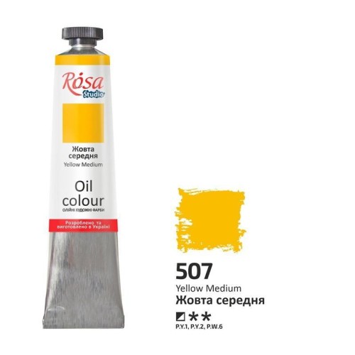 Farba olejna yellow medium 507 45ml, Rosa