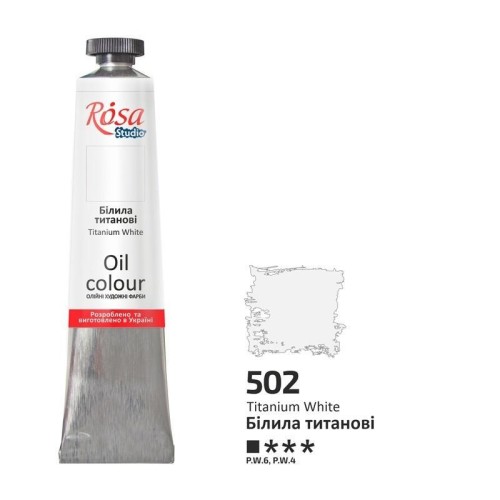 Farba olejna titanium white 502 45ml, Rosa