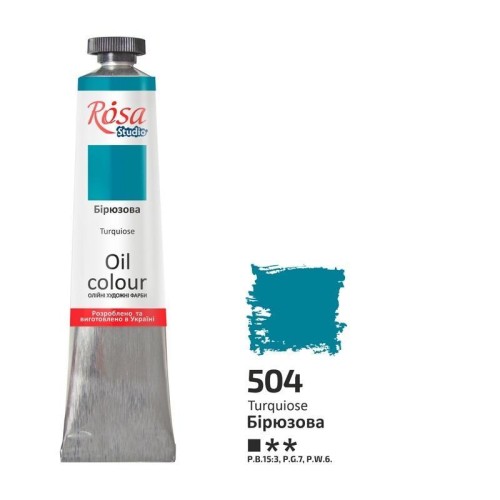 Farba olejna turquoise 504 45ml, Rosa