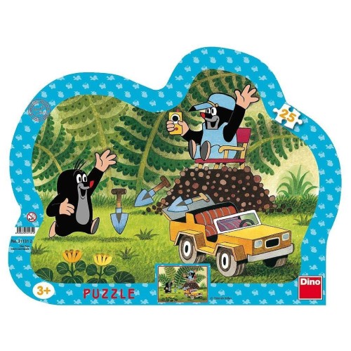 Puzzle 25 ramkowe Krecik i samochodzik, Dino Toys
