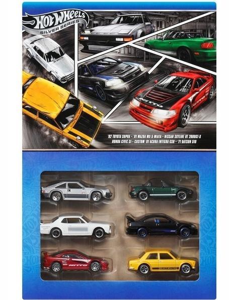 Hot Wheels Silver Streets of Japan 6-pak, Mattel