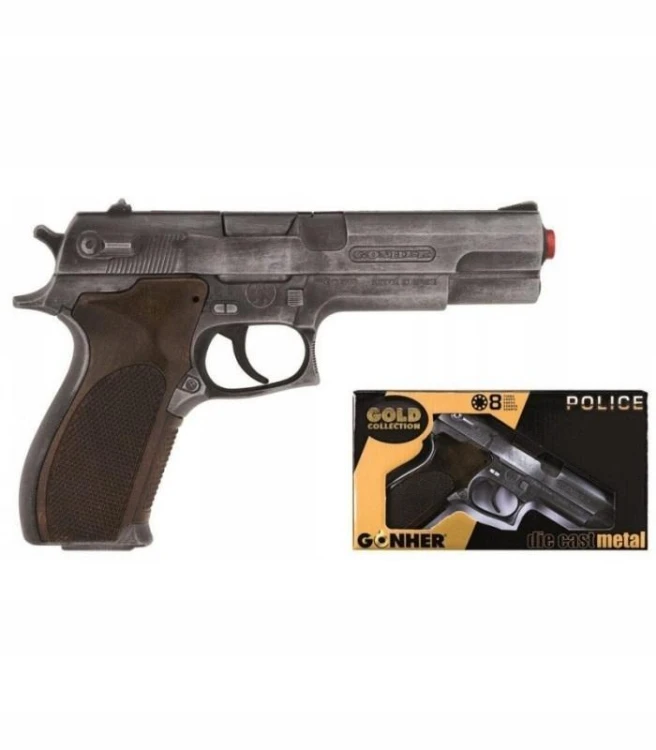 Pistolet metalowy na kapiszony 8 strzałów, Gonher