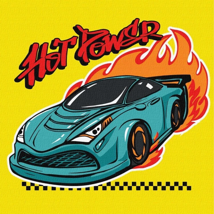 Malowanie po numerach - Wyścigi motorowe Kids