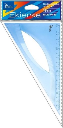 Ekierka prostokątna niebieska 19cm, Tetis