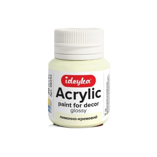 Farba akrylowa Krem cytrynowy 20ml, Ideyka