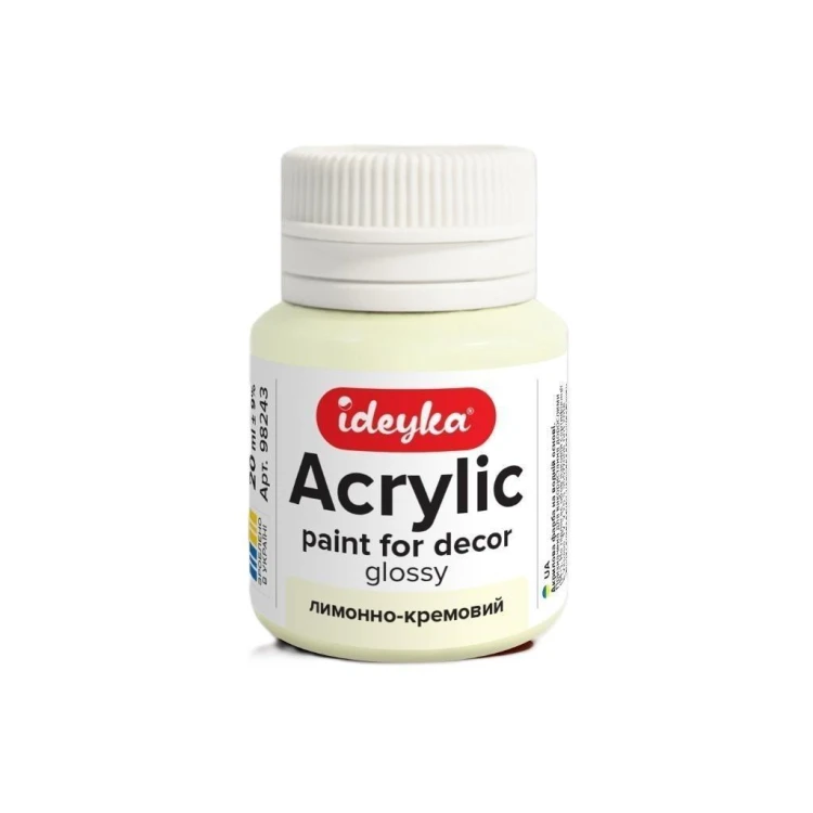 Farba akrylowa Krem cytrynowy 20ml, Ideyka
