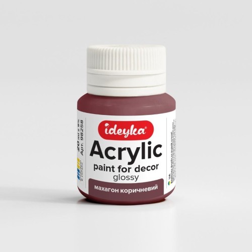 Farba akrylowa Mahoniowy brąz 20ml, Ideyka