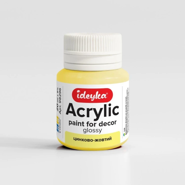 Farba akrylowa Żółty cynkowy 20ml, Ideyka
